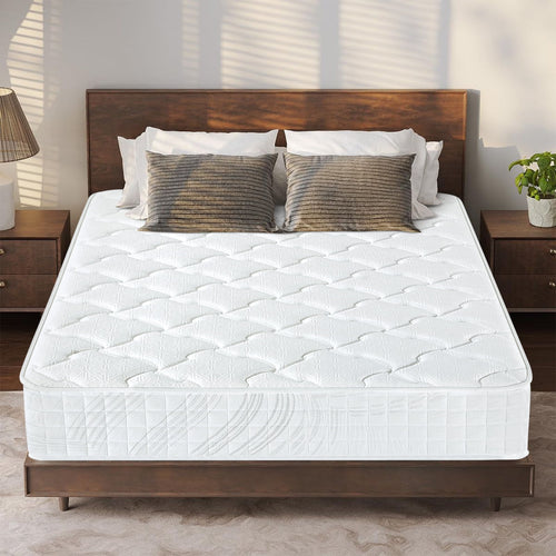 10 Inch Twin Hybrid Mattress in a Box, Memory Foam Hybrid Mattresses with Individual Pocket Spring, Medium Firm, Pressure Relief, Breathable Comfort for Bedroom