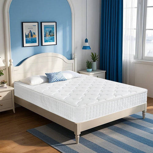 10 Inch Twin Hybrid Mattress in a Box, Memory Foam Hybrid Mattresses with Individual Pocket Spring, Medium Firm, Pressure Relief, Breathable Comfort for Bedroom