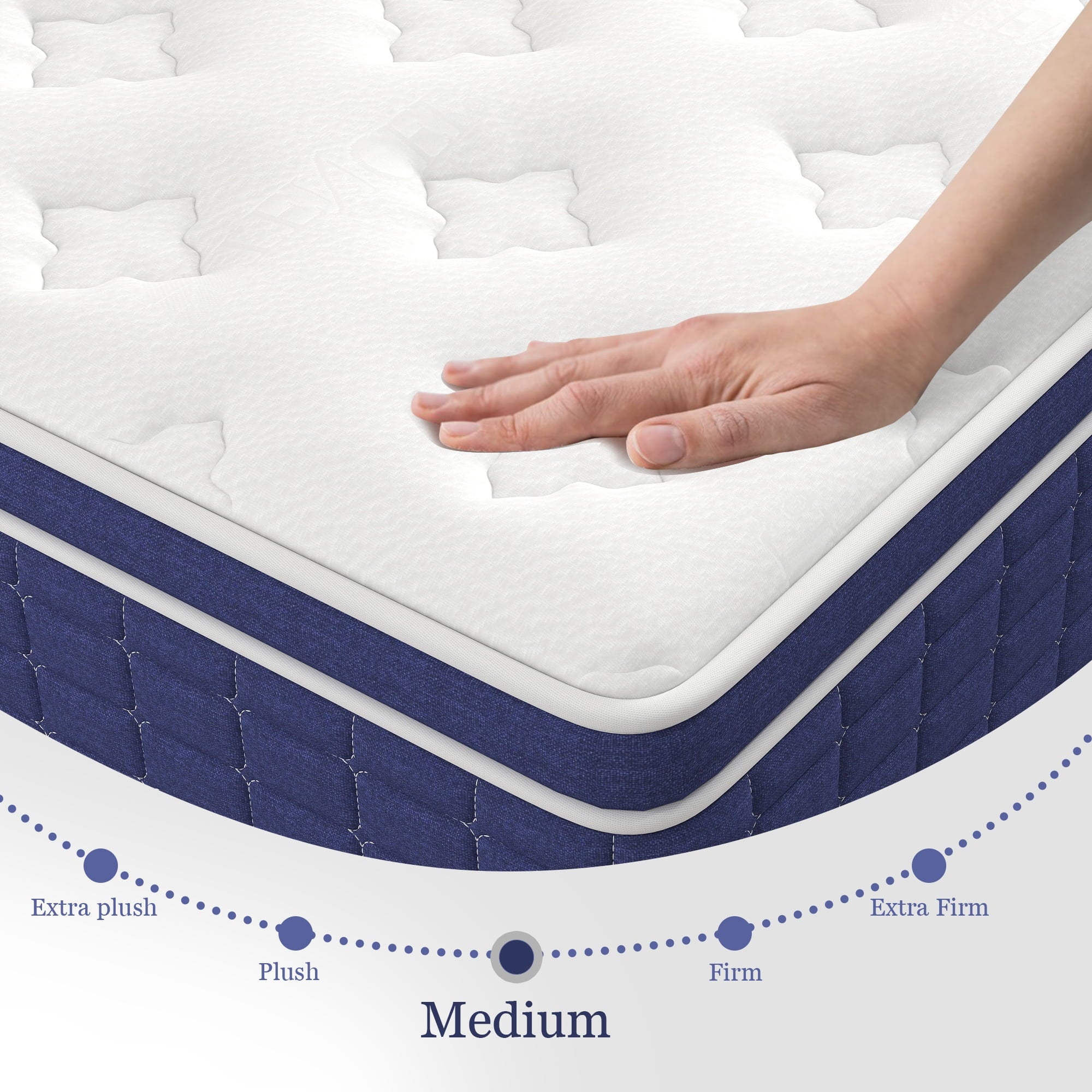 14inch King Mattress,Hybrid Mattresses Medium Firm in a Box