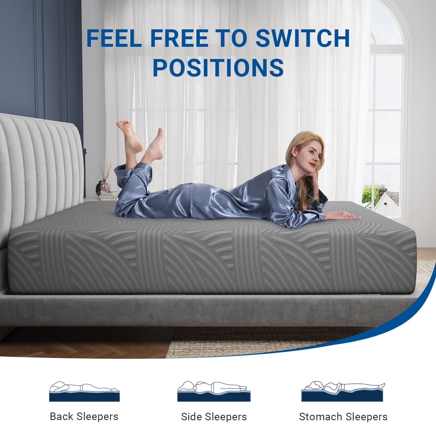 Avenco Essential 8" Medium-Firm Memory Foam Mattress, Full Size